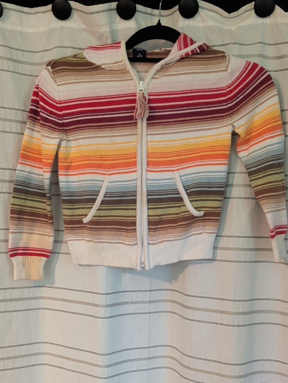 GAP Kids Multicolor Striped Knit Zip Hoodie